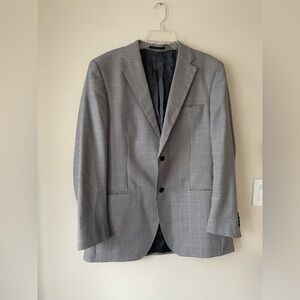 Luigi Bianchi Mantova Contemporary Men’s Checked Virgin Wool Blazer Size 42L